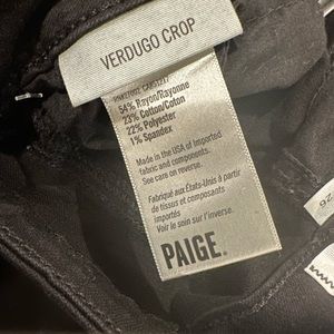 Paige Verdugo Crop black jeans